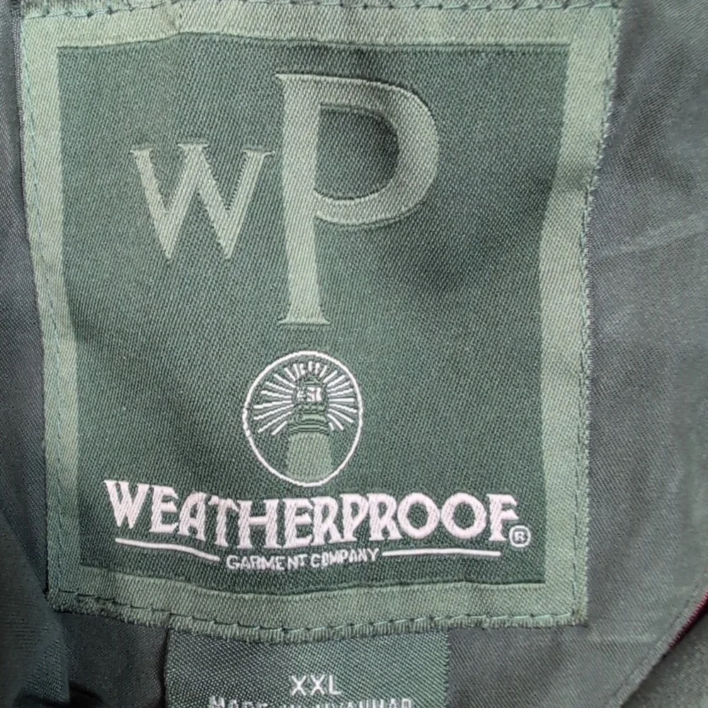 Weatherproof‎ Jacket Mens XXL Green Windbreaker Pockets Lined Athletic Soft